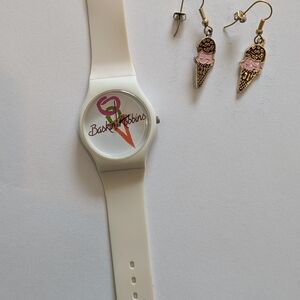 Baskin-Robbins Logo White Silicone Watch